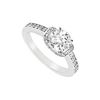 Image 1 : Semi Mount Engagement Ring in 14K White Gold with 0.25 CT Diamonds Not Included Center Diamond