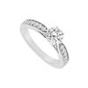 Image 1 : 14K White Gold Semi Mount Engagement Ring with 0.50 Carat Diamonds Not Included Center Diamond