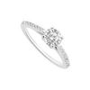 Image 1 : 14K White Gold Semi Mount Engagement Ring with 0.50 Carat Diamonds Center Diamond Not Included