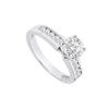 Image 1 : Semi Mount Engagement Ring in 14K White Gold with 0.30 CT Diamonds Not Included Center Diamond
