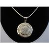 Image 1 : Micropave Pendant 2 Circles with Necklace Gold Electroplated 16 + 2 Extension