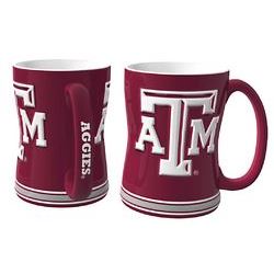 Texas A&M Aggies Coffee Mug - 14Oz Sculpted Relief