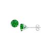 Image 1 : Sterling Silver Martini Style Created Emerald Stud Earrings with 2.00 CT TGW