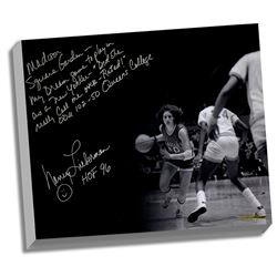 Nancy Lieberman Facsimile Playing In MSG Story Stretched  16X20 Canvas