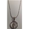 Image 1 : Rhodium plated 18 Necklace with Crystal Pendant in a Gift Box