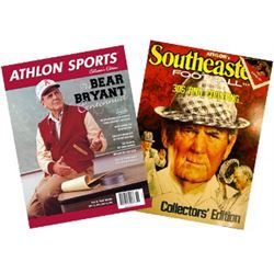 Athlon Sports Paul Bear Bryant Alabama Crimson Tide College Football 2 Magazine Collectors Edition S
