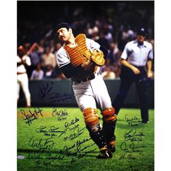 1978 Yankees Multi Signed Thurman Munson Color 16X20 Photo Signed By Ken Reagan (13 Sigs) (Torrez, L