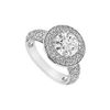 Image 1 : Semi Mount Engagement Ring in 14K White Gold  with 0.75 CT Diamonds Not Included Center Diamond
