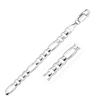 Image 1 : 6.0mm 14K White Gold Solid Figaro Chain