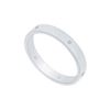 Image 1 : 3MM Flat Wedding Band with Diamonds : Platinum - 0.05 CT TDW
