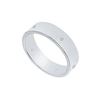 Image 1 : 5MM Flat Wedding Band with Diamonds : Platinum - 0.05 CT TDW