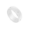 Image 1 : 6MM Half Round Wedding Band with Diamonds : 14K White Gold - 0.05 CT TDW