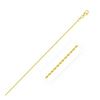 Image 1 : 1.5mm 14K Yellow Gold Solid Diamond Cut Rope Chain