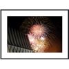 Image 1 : Fireworks explode over the Air Force Academy Cadet Chapel. framed black metal white matte