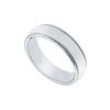 Image 1 : Platinum 5MM Non-Comfort Fit Milgrain Wedding Band