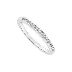 Diamond Wedding Band : 14K White Gold - 0.25 CT Diamonds