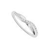 Image 1 : Channel set Diamond Curve Wedding Band 14K White Gold 0.25 CT Diamonds