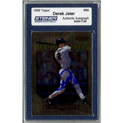 Derek Jeter Signed Bowman's Best Performers 1999 Baseball Card (#88)