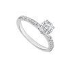 Image 1 : Semi Mount Engagement Ring in 14K White Gold with 0.25 CT Diamonds Not Included Center Diamond