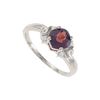 Image 1 : Garnet and Diamond Ring : 14K White Gold - 1.50 CT TGW