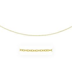 2.5mm 14K Yellow Gold Pendant Chain with Textured Links