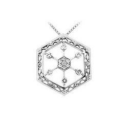 Diamond Pendant : 14K White Gold - 0.66 CT Diamonds