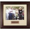 Image 1 : Arnold Palmer Unsigned 16X20 Photo 2010 Masters Official Starters Leather Framed W/Nicklaus