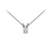 Image 1 : Platinum : Round Diamond Solitaire Pendant - 0.15 CT. TW.
