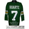 Image 1 : John Huarte Signed Notre Dame Fighting Irish Green Custom Jersey HT 64 W/Embroidered Stats- JSA Holo