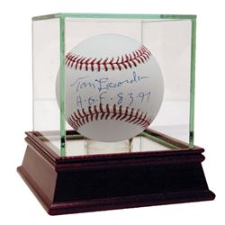 Tom Lasorda MLB Baseball W/ HOF 8.3.97 Insc.