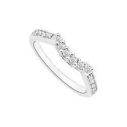 Diamond Wedding Band : 14K White Gold - 0.25 CT Diamonds