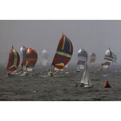 Spinnakered Boats Race In Plattsburgh Mayors Cup