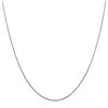 Image 1 : Sterling Silver Round Omega Style Chain Necklace with Rhodium Plating (1.25mm)