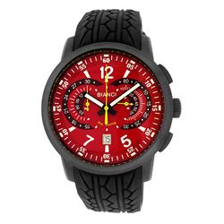 Roberto Bianci Men's Pro Racing Chronograph Gun Plated Watch With Red Face-7096MRUB-GUN