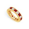 Image 1 : Diamond and Ruby Eternity Band : 18K Yellow Gold – 3.00 CT TGW