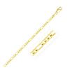 Image 1 : 3.0mm 10K Yellow Gold Solid Figaro Chain