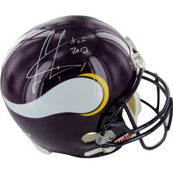 Cris Carter Vikings Signed Replica Helmet W/ HOF Inscription