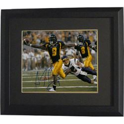 Adam Pacman Jones Signed West Virginia Mountaineers 8X10 Photo #9 Custom Framed (Navy Jersey)