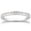 Image 1 : 14K White Gold Channel Set Princess Diamond Wedding Ring Band