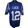 Image 1 : Andrew Luck Indianapolis Colts Unsigned Blue Prostyle Jersey XL