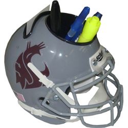 Washington State Cougars (Gray) NCAA Football Schutt Mini Helmet Desk Caddy