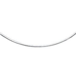 14K White Gold Chain in a Classic Omega Design (4 mm)