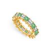 Image 1 : Diamond and Emerald Eternity Band : 18K Yellow Gold – 4.00 CT TGW