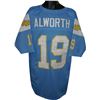 Image 1 : Lance Alworth San Diego Chargers Unsigned Blue TB Custom Jersey XL