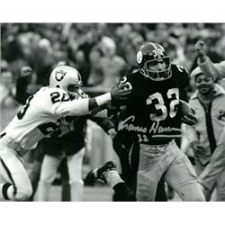 Franco Harris Signed Pittsburgh Steelers 16X20 B&W Photo (Immaculate Reception)