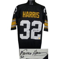 Franco Harris Signed Pittsburgh Steelers Black Pro Style Jersey #32