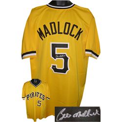 Bill Madlock Signed Pittsburgh Pirates Yellow TB Prostyle Jersey XL- Madlock Hologram