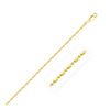 Image 1 : 1.2mm 14K Yellow Gold Diamond-Cut Alternating Bead Chain