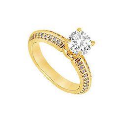 Diamond Engagement Ring : 14K Yellow Gold - 1.00 CT Diamonds