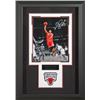 Image 1 : Derrick Rose Signed Chicago Bulls 11X14 Photo Custom Framed W/ Official Team Patch